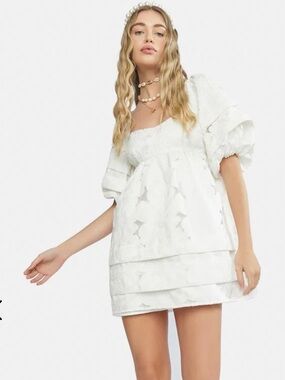 For Love & Lemons Evelyn babydoll mini dress